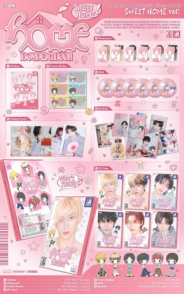 BOYNEXTDOOR - HOME [1st Album - SWEET HOME Ver.] - RANDOM