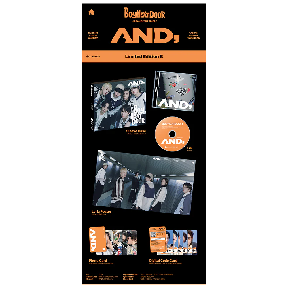 BOYNEXTDOOR – And, (Limited Edition) [1st Japan Single Album]