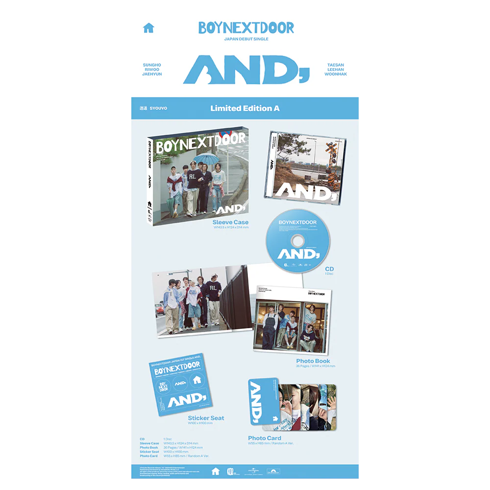 BOYNEXTDOOR – And, (Limited Edition) [1st Japan Single Album]