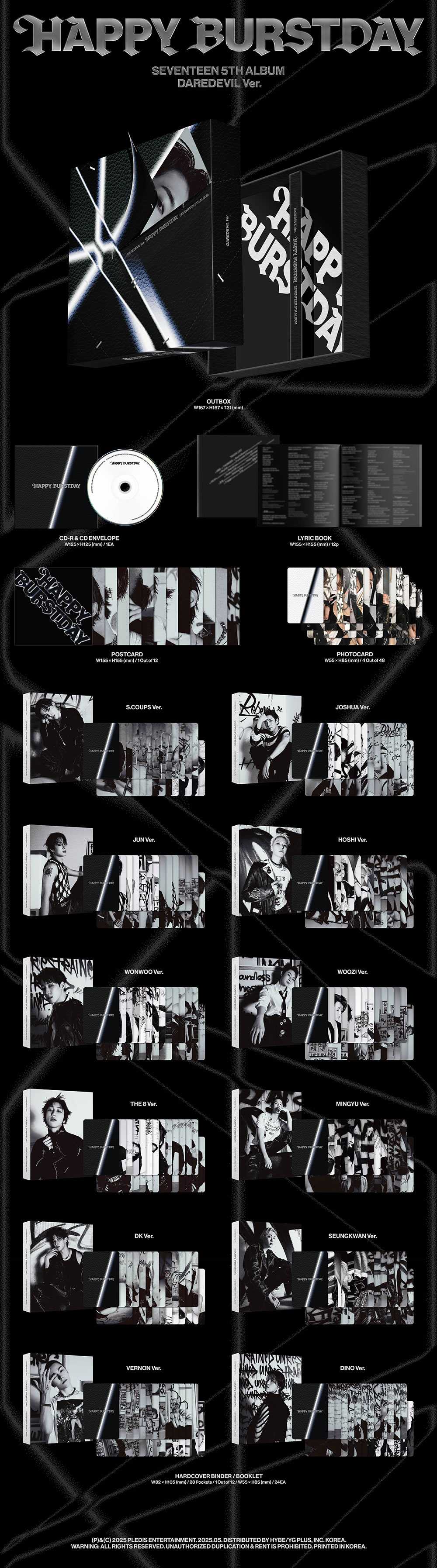 SEVENTEEN - HAPPY BURSTDAY - DAREDEVIL ver.