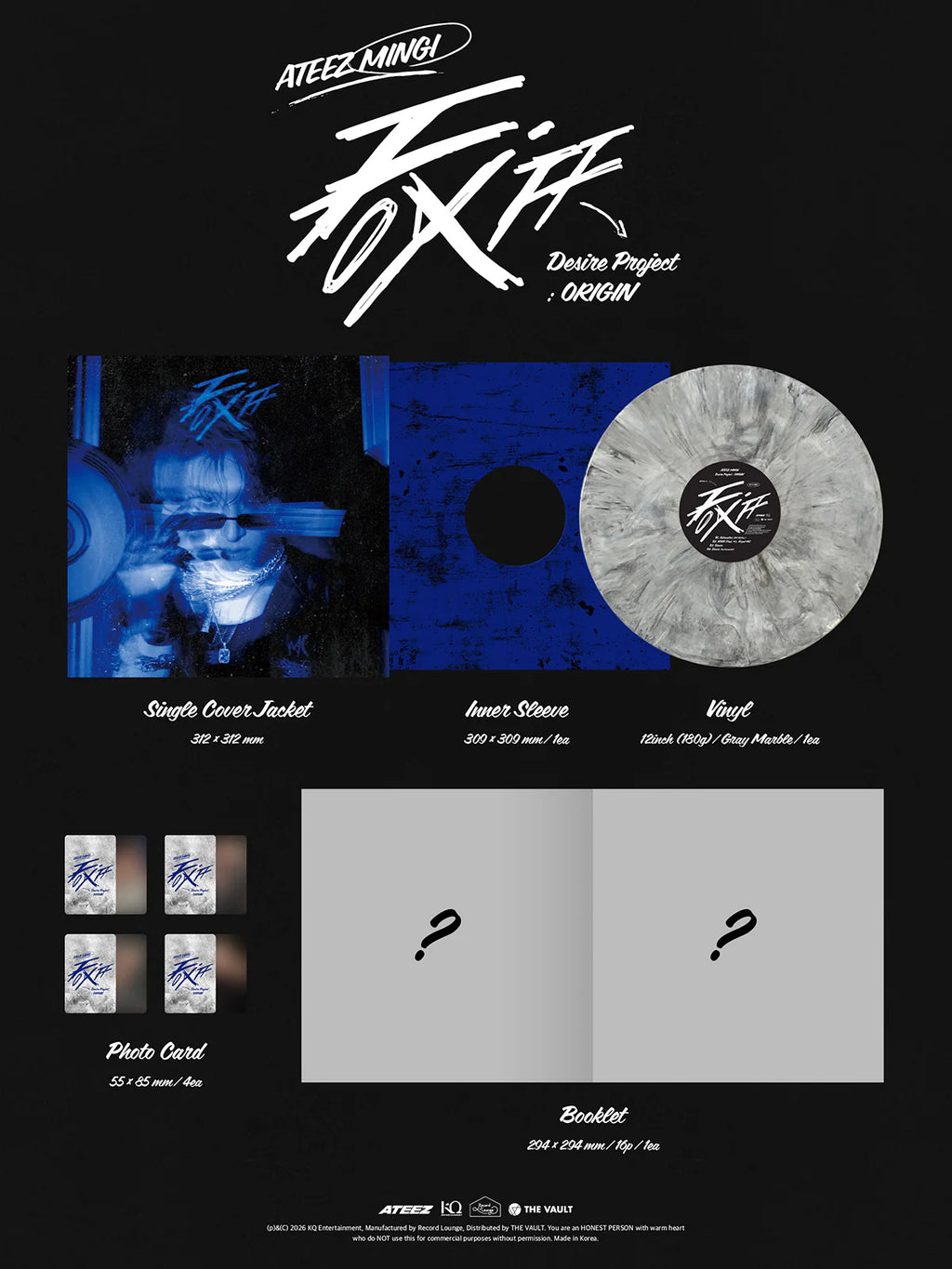 ATEEZ MINGI - FIX OFF Desire Project : ORIGIN [Vinyl]
