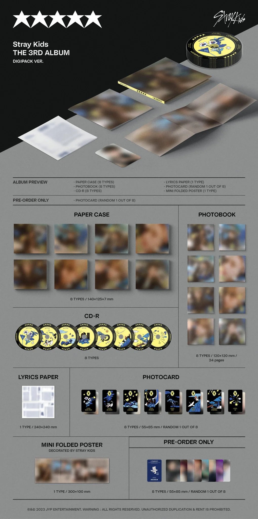 STRAY KIDS -  5 STAR - DIGIPACK Ver. (RANDOM)